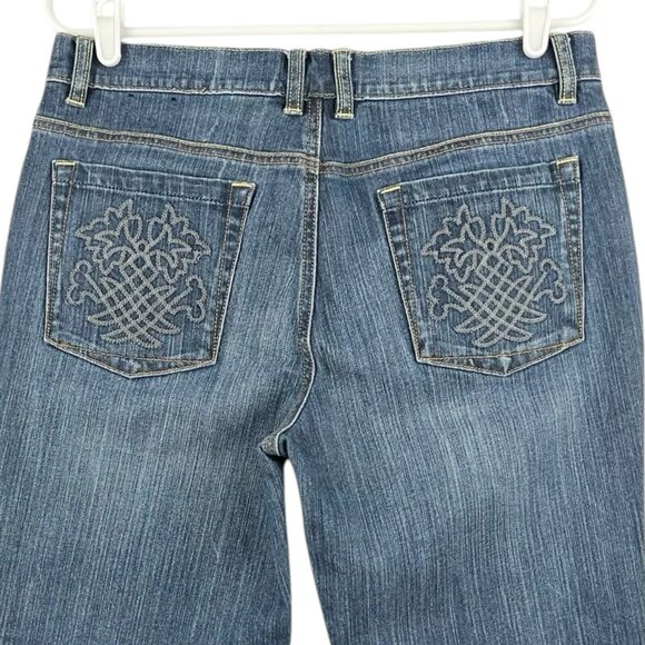 Axcess Women's Blue Denim Jeans Size 10 Boot Cut Mid Rise Stretch - Picture 4 of 13